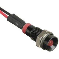 【722-7842】パイロットランプ、24V dc、赤、実装ホールサイズ:6mm