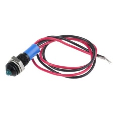 【722-7870】パイロットランプ、12V dc、青、実装ホールサイズ:6mm