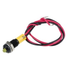 【722-7883】パイロットランプ、24V dc、黄、実装ホールサイズ:6mm