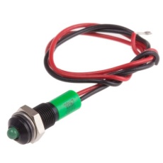 【722-7889】パイロットランプ、24V dc、緑、実装ホールサイズ:6mm
