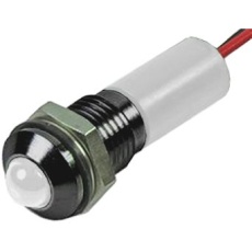 【722-7895】パイロットランプ、24V dc、白、実装ホールサイズ:6mm