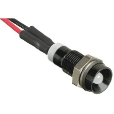 【723-9508】パイロットランプ、12V dc、白、実装ホールサイズ:8mm