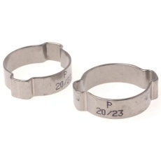 【726-3611】ホースクリップ 20 → 23mm 8mm ステンレス鋼(5個入り)