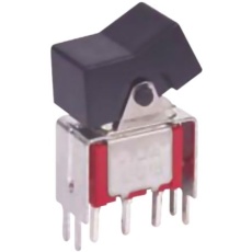 【734-6842】ロッカースイッチ、On-(On)、SPDT、125V、5 A、照光無し、PCB