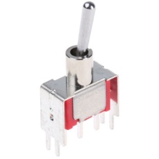 【734-7084】トグルスイッチ、On-(On)、SPDT、5 A @ 250 V ac、PCB