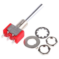 【734-7135】トグルスイッチ、On-Off-On、SPDT、5 A @ 250 V ac、パネルマウント