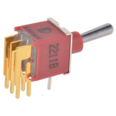 【734-7157】トグルスイッチ、On-On、DPDT、400 mA @ 20 V dc、PCB