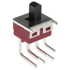 【734-7274】スライドスイッチ、2回路 2接点、5 A @ 28 V dc、PCBマウント