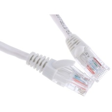 【738-8433】Cat5e イーサネットケーブル、RJ45-RJ45、0.5m、白、U/UTP
