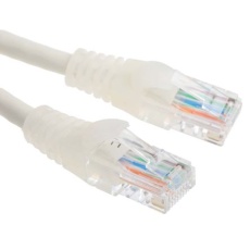 【738-8449】Cat5e イーサネットケーブル、RJ45-RJ45、3m、白、U/UTP