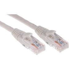 【738-8451】Cat5e イーサネットケーブル、RJ45-RJ45、10m、白、U/UTP
