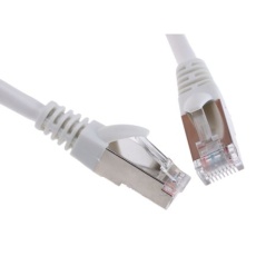 【738-8464】Cat5e イーサネットケーブル、RJ45-RJ45、1m、白、F/UTP