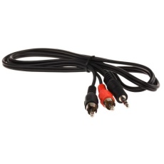 【742-4539】AUXケーブル 3.5 mmステレオジャック RCA x 2 1m