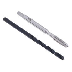 【749-5682】2本 HSS タップ / ドリルセット、M4 x 0.7 mm