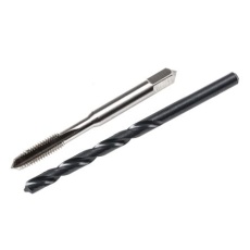 【749-5694】2本 HSS タップ / ドリルセット、M6