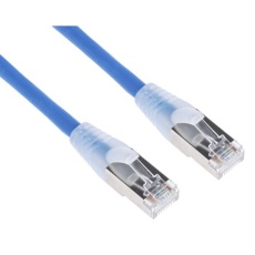 【778-5152】Cat6a イーサネットケーブル、RJ45-RJ45、2m、青、S/FTP
