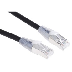 【778-5161】Cat6a イーサネットケーブル、RJ45-RJ45、0.5m、黒、S/FTP