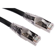 【778-5165】Cat6a イーサネットケーブル、RJ45-RJ45、1m、黒、S/FTP