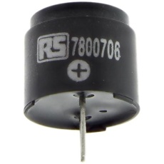 【780-0706】連続 電磁ブザーコンポーネント、2.6kHz、85dB、スルーホール