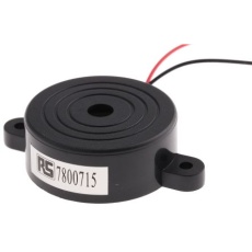 【780-0715】連続 圧電ブザー、3.3kHz、90dB、スルーホール