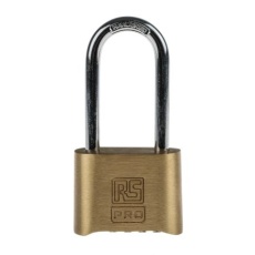 【781-6026】南京錠 シャックル径:7mm 真鍮、スチール