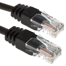 【791-6996】Cat5e イーサネットケーブル、RJ45-RJ45、25m、黒、U/UTP