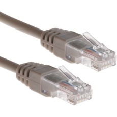 【791-7012】Cat5e イーサネットケーブル、RJ45-RJ45、15m、グレー、U/UTP