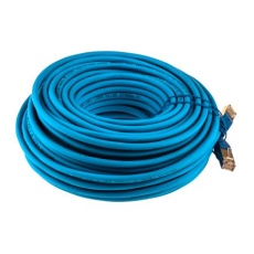 【791-7043】Cat6 イーサネットケーブル RJ45-RJ45 25m 青 F/UTP