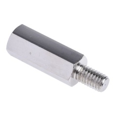 【806-6676】スタンドオフ 六角 スチール M6 x 25mm