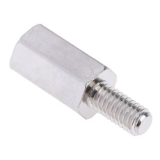 【806-6718】スタンドオフ 六角 黄銅 M4 x 12mm