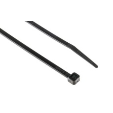 【811-1666】結束バンド、203mm x 4.6 mm、黒、ナイロン 66、1000 個入り(1000個入り)