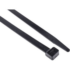 【811-1672】結束バンド、610mm x 9 mm、黒、ナイロン 66、100 個入り(100個入り)