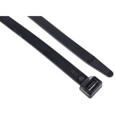 【811-1675】結束バンド、550mm x 12.7 mm、黒、ナイロン 66、100 個入り(100個入り)