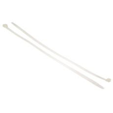 【811-1701】結束バンド、550mm x 12.7 mm、ナチュラル、ナイロン 66、100 個入り(100個入り)