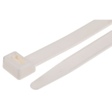 【811-1760】結束バンド、380mm x 12.7 mm、ナチュラル、ナイロン 66、50 個入り(50個入り)