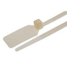 【811-1798】結束バンド、400mm x 4.8 mm、ナチュラル、ナイロン 66、100 個入り(100個入り)