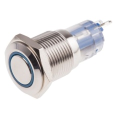 【811-8398】押しボタンスイッチ、ラッチ、SPDT、3 A @ 250 V ac、16mm パネルマウント、IP65、IP67