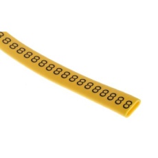 【812-1095】ケーブルマーカー、黄色地に黒、5mm、3.5 → 7mm(500個入り)