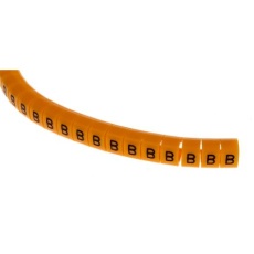 【812-1427】ケーブルマーカー、燈色地に黒、4mm、4 → 5mm(100個入り)