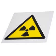 【813-4574】危険警告ラベル プラスチック 黒 / 黄 / 白