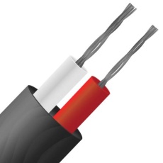 【814-0005】タイプ J 熱電対ケーブル/熱電対線、フラットペア、7 / 0.2mm、+105℃、100m