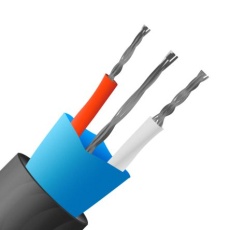 【814-0011】タイプ J 熱電対ケーブル/熱電対線、フラットペア、7 / 0.2mm、+105℃、100m