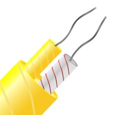 【814-0061】タイプ K 熱電対ケーブル/熱電対線、フラットペア、1/0.315mm、+350℃、50m