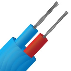 【814-0074】タイプ T 熱電対ケーブル/熱電対線、フラットペア、7 / 0.2mm、+105℃、25m
