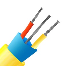 【814-0077】タイプ K 熱電対ケーブル/熱電対線、フラットペア、7 / 0.2mm、+105℃、100m