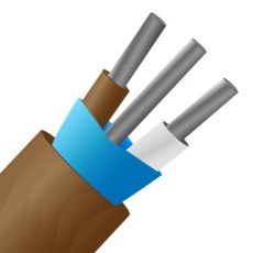 【827-5681】タイプ T 熱電対ケーブル/熱電対線、フラットペア、7 / 0.2mm、+105℃、200m