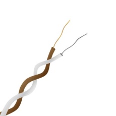 【827-5943】タイプ T 熱電対ケーブル/熱電対線、2本ツイスト、1/0.3mm、+260℃、25m