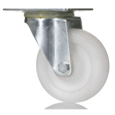 【828-6261】キャスター、75kg、ホイール径:75mm、固定プレート寸法:75 x 60mm