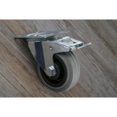 【828-6303】キャスター、70kg、ホイール径:75mm、固定プレート寸法:75 x 60mm