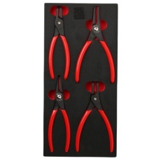 【833-5929】スナップリングプライヤーセット 4個 鉄